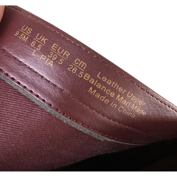 Palomino Size 9.5 Western Boots Mens Leather Cowboy Slip On Boots  Burgundy - Picture 10 of 16